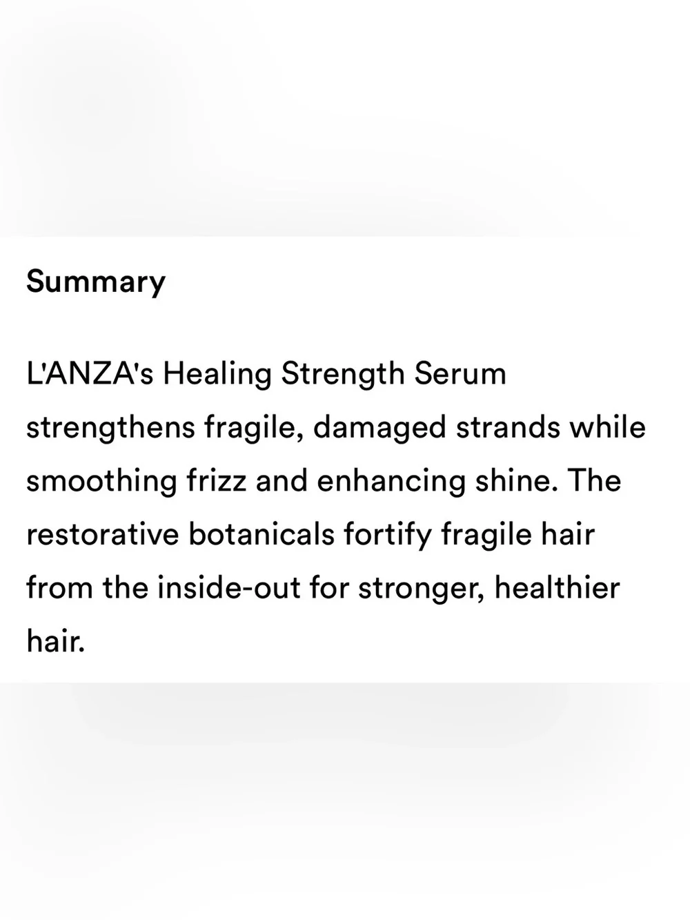✨ L’ANZA Healing Strength Silk Serum | 3.4 oz 🕊️🌿
